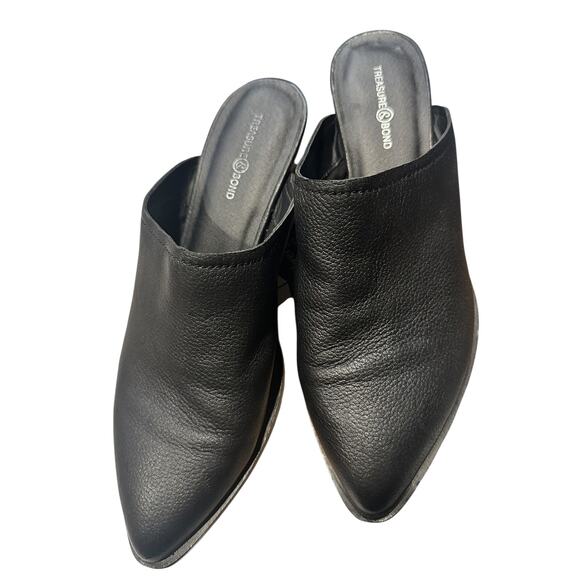 Treasure & Bond Black Leather Mules 8M - Picture 1 of 6